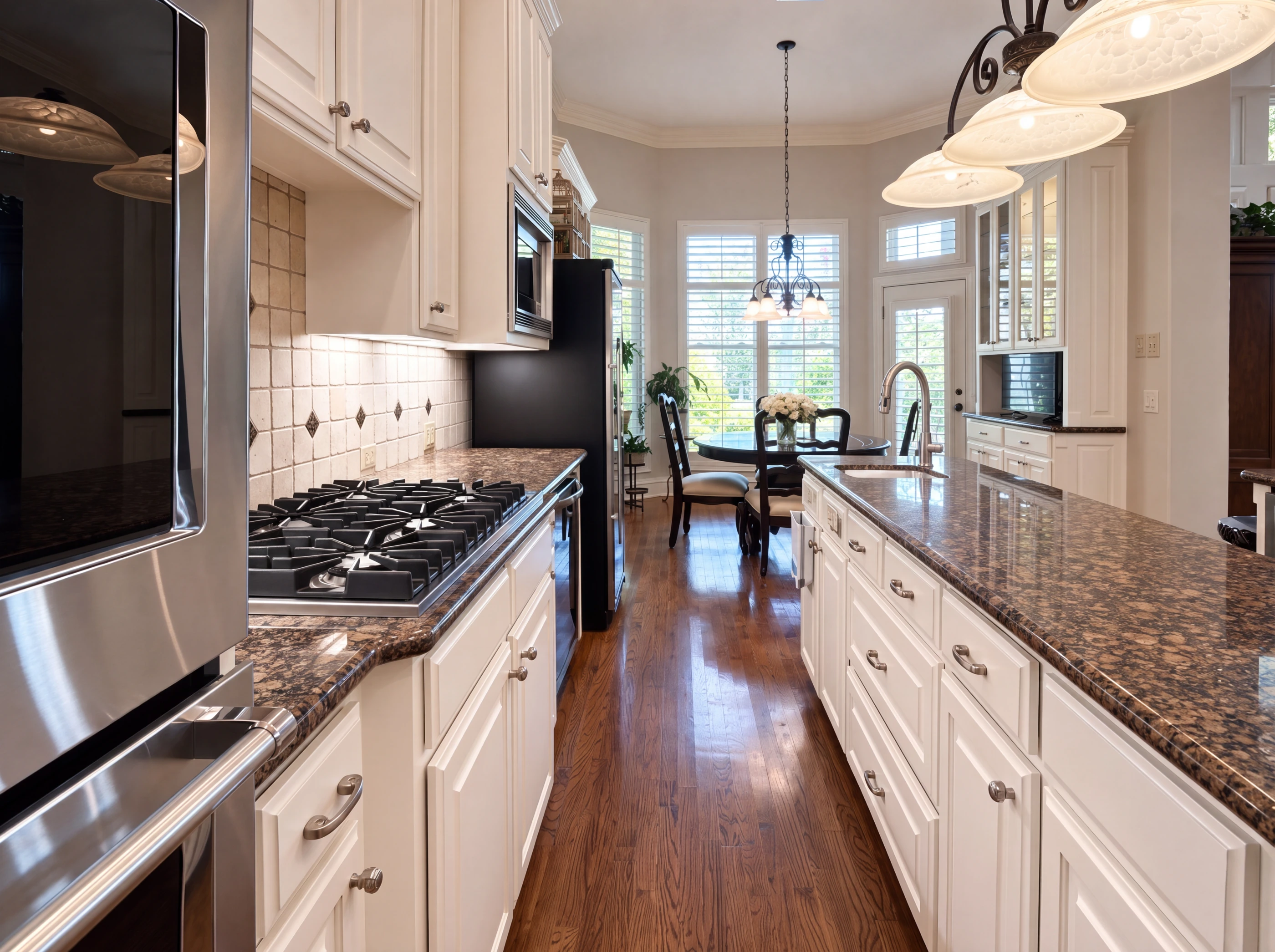 Kitchen and adjoining cabinetry
