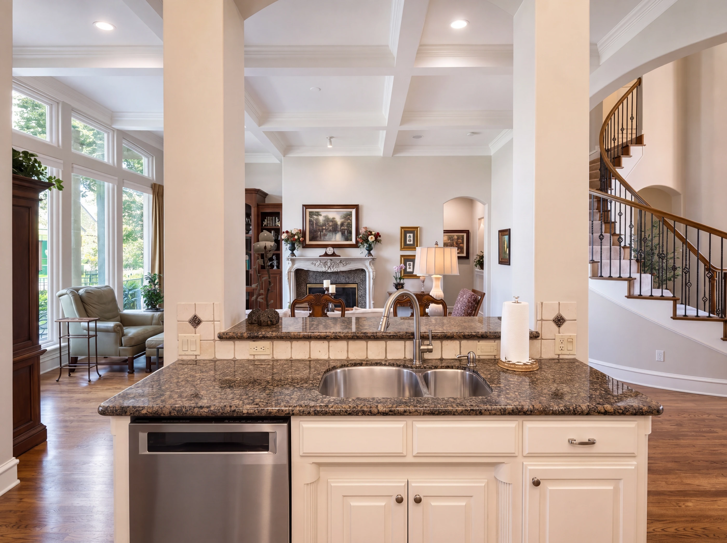 Kitchen sink and granite