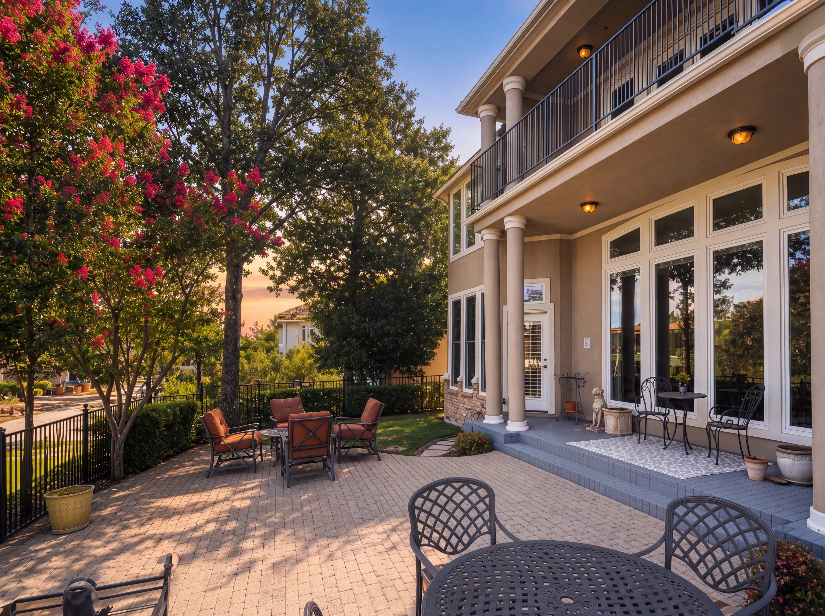 Patio and lawn